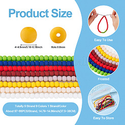 9 Strand 9 Colors Opaque Glass Beads Strands&nbsp;GLAA-TA0002-08