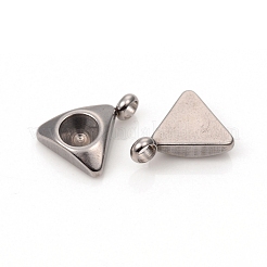 Tarnish Resistant 201 Stainless Steel Pendants Rhinestone Settings&nbsp;STAS-L244-32P