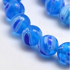 Round Millefiori Glass Beads Strands&nbsp;X-LK-P002-20