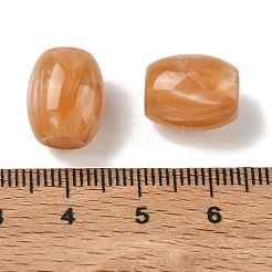 不透明樹脂ヨーロッパビーズ  大穴ビーズ  ライス  砂茶色  13x11mm  穴：5mm&nbsp;RESI-F073-16A