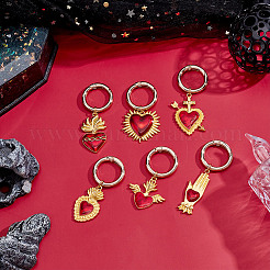 Heart Alloy Enamel Shoe Charms Decorations&nbsp;HJEW-HY00070
