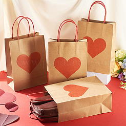 10Pcs Valentine's Day Paper Bags&nbsp;CARB-TADJ0001-01A