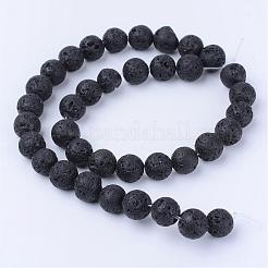 Natural Lava Rock Beads Strands&nbsp;G-Q462-8mm-24