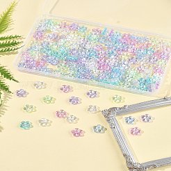 97.2g 6色透明アクリルビーズ  プラム  ABカラーメッキ  ミックスカラー  13.5x14.5x4.5mm  穴：1.8mm  16.2 G /カラー&nbsp;PACR-FS0001-07