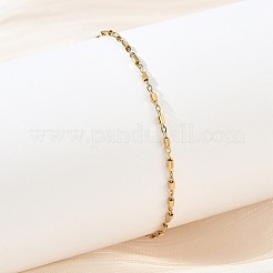 Women's 304 Stainless Steel Cuboid Link Chains Bracelets&nbsp;BJEW-G790-04G