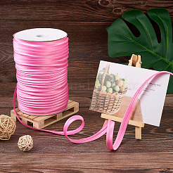 ポリエステル繊維リボン  ショッキングピンク  3/8インチ（11mm）  100 m /ロール&nbsp;OCOR-TAC0009-08E