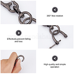 6Pcs 2 Colors Alloy Keychain Clasps&nbsp;DIY-CA0004-46