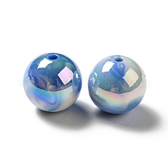 UV Plating Opaque Rainbow Iridescent Acrylic Beads&nbsp;MACR-D063-01B-02