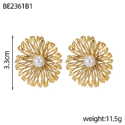 304 Stainless Steel Stud Earrings&nbsp;STAS-OY011-50G