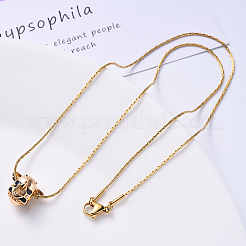 PVD Vacuum Plating 304 Stainless Steel Boston Link Chain Necklace&nbsp;NJEW-S420-005C-G