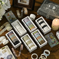 1Bag Lace Patterns PET Floral Decorative Tape Set&nbsp;AJEW-SP0002-74A