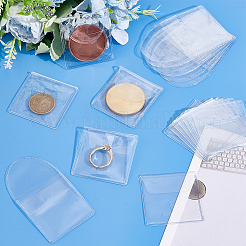 100Pcs 2 Styles Dustproof PVC Commemorative Coin Storage Envelope Bags for Jewelry&nbsp;ABAG-PH0001-49