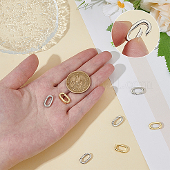 8Pcs 2 Colors Rack Plating Brass Spring Gate Rings&nbsp;KK-OC0001-74
