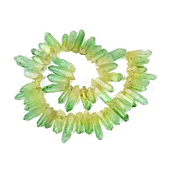 Two Tone Spray Painted Natural Quartz Crystal Points Beads Strands&nbsp;G-Q610-03D