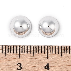 Ccbプラスチックカボション  半円  プラチナ  7.5~8x4mm&nbsp;KY-C020-15A-P