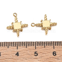 304ステンレスペンダント  イオンプレーティング（ip）  18KGP本金メッキ  スターのチャーム  15x12x3mm  穴：1.5mm&nbsp;SA-CBAF3CF-04C-G
