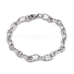 Tarnish Resistant 304 Stainless Steel Figaro Chain Bracelets&nbsp;BJEW-P237-24P