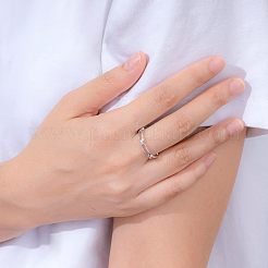 Simple Style 925 Sterling Silver Finger Rings&nbsp;FS-WG80334-03