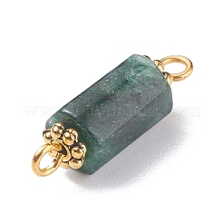 Natural Emerald Connector Charms&nbsp;PALLOY-JF01372