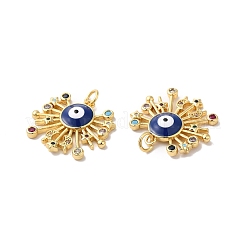 Brass Micro Pave Colorful Cubic Zirconia Pendants&nbsp;KK-E068-VA278-2