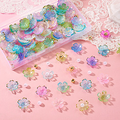 160Pcs 8 Styles Acrylic Bead Caps&nbsp;OACR-TA0004-53A