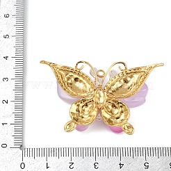 304ステンレススチール、アクリル、プラスチックペンダント  蝶  30.5x51.5x7.5mm  穴：2mm&nbsp;STAS-R170-04G-01