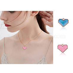 70Pcs 5 Colors Light Gold Plated Alloy Enamel Pendants&nbsp;ENAM-CJ0001-94