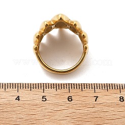 304ステンレススチール製馬の目指輪  イオンプレーティング（ip）  ゴールドカラー  21.5mm  usサイズ6（16.5mm）&nbsp;RJEW-Q012-06G