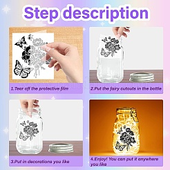 PVC Lamp Film for DIY Colorful Light Hanging Lamp Frosted Glass Jar&nbsp;DIY-WH0505-003