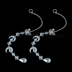 2Pcs Glass Teardrop Window Hanging Suncatchers&nbsp;HJEW-TADJ0019