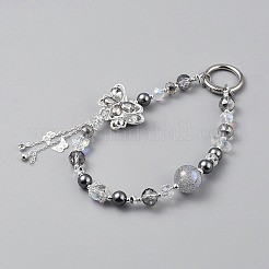 Glass & Resin Beaded Mobile Phone Straps&nbsp;AJEW-SZC0003-06A