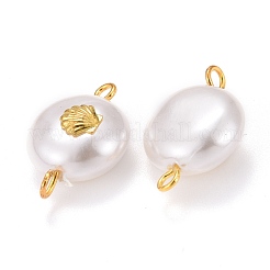 Eco-Friendly Plastic Imitation Pearl Beads Link Connectors&nbsp;PALLOY-JF00654