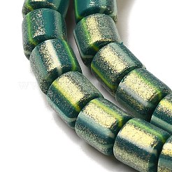 ポリマークレイビーズ連売り  グリッターパウダー付き  コラム  ティール  6~6.5x6.5~7mm  穴：1.2mm  約63~65個/連  16.14~16.46''（41~41.8センチメートル）&nbsp;CLAY-H006-04A
