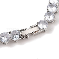 Brass with Cubic Zirconia Link Bracelets&nbsp;BJEW-Q350-01P