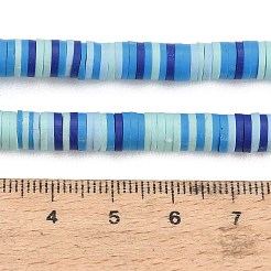 手作り樹脂粘土ビーズ連売り  ディスク/フラットラウンド  ヒシビーズ  空色  6x0.5~1mm  穴：1.5mm  約384個/連  17.32''（44センチメートル）&nbsp;PY-CBA21A8-01I