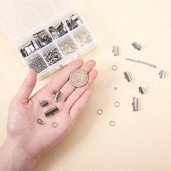 DIYエンドチェーンの作り方  304ステンレススチールリボンエンド付き  エンドチェーン  丸カン  カニカン  ステンレス鋼色  110x70x30mm&nbsp;STAS-UN0001-20P