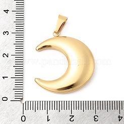 304ステンレスペンダント  ゴールドカラー  幾何学的なチャーム  ムーン  28x25.5x4.5mm  穴：7x3.5mm&nbsp;STAS-C163-05C-G