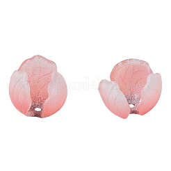 プラスチックビーズ  花  ライトコーラル  11x11x10mm  穴：1.4mm&nbsp;KY-N015-193