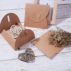 Vintage Square Heart Buckle CD Envelopes&nbsp;DIY-WH0092-01