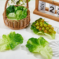 PVC Imitation Lettuce Leaf&nbsp;DJEW-WH20002-23