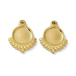 PVD Vacuum Plating 304 Stainless Steel Pendant Cabochon Settings&nbsp;STAS-E169-10G