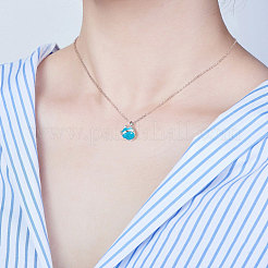 Rhodium Plated 925 Sterling Silver Pendant Necklace&nbsp;JN727A
