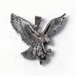 ワシ合金ペンダント  アンティークシルバー  40x39x4mm  穴：8x4mm&nbsp;PALLOY-M181-70AS