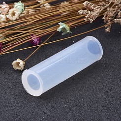 チューブ形状diyシリコンモールド  樹脂の鋳造型  ジュエリーは、uv樹脂のdiyツールを作る  エポキシ樹脂ジュエリー作り  ホワイト  50x14mm  インナーサイズ：9mm&nbsp;X-AJEW-P039-05