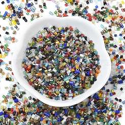ガラスラウンドラッパビーズ  混合スタイル  ミックスカラー  2~3x1.5~2mm  穴：0.9~1mm  約34891個/ポンド&nbsp;SEED-XCP0001-42