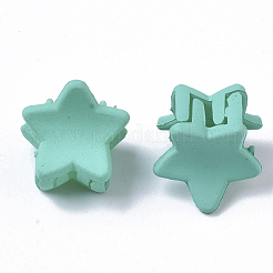 ヘアアクセサリー  プラスチックバンスクリップ  スプレー式塗料  スター  ミックスカラー  14x14x17mm&nbsp;X-PHAR-R176-01