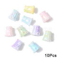 10Pcs UV Plating Acrylic Beads&nbsp;MACR-YW0004-57