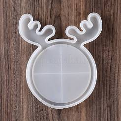 DIY Christmas Antler Display Tray Silhouette Silicone Molds&nbsp;DIY-G058-D01