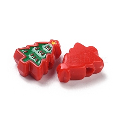 Christmas Decorations Theme Opaque Acrylic Bead with Enamel&nbsp;OACR-Z021-01A
