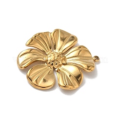 304ステンレスペンダント  花のチャーム  ゴールドカラー  28x25x3mm  穴：1.5mm&nbsp;STAS-L301-10G